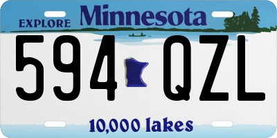 MN license plate 594QZL