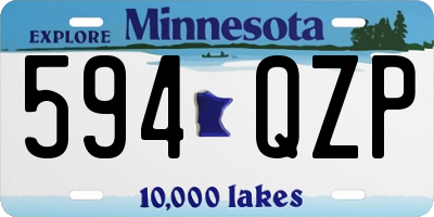 MN license plate 594QZP