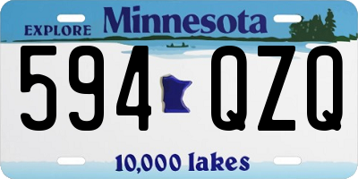 MN license plate 594QZQ