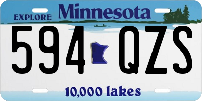 MN license plate 594QZS