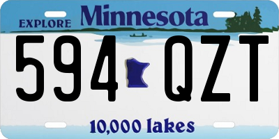 MN license plate 594QZT