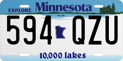 MN license plate 594QZU