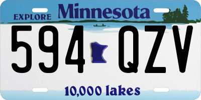 MN license plate 594QZV
