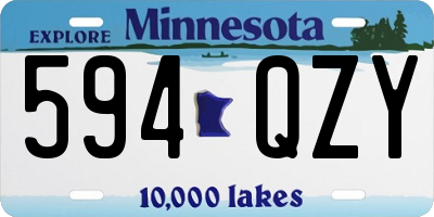 MN license plate 594QZY