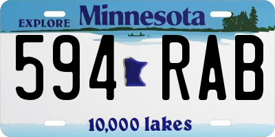 MN license plate 594RAB