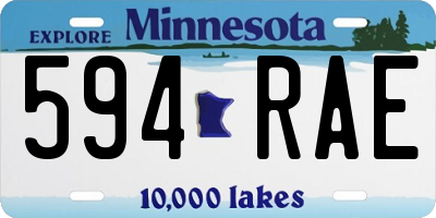 MN license plate 594RAE