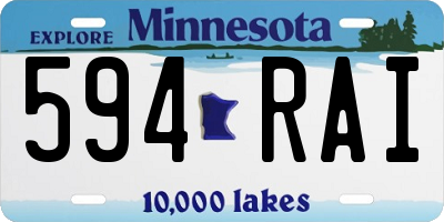 MN license plate 594RAI
