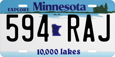 MN license plate 594RAJ