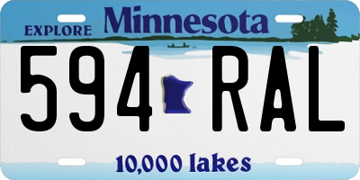 MN license plate 594RAL