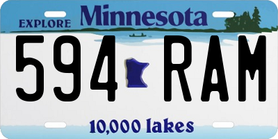 MN license plate 594RAM