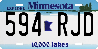 MN license plate 594RJD