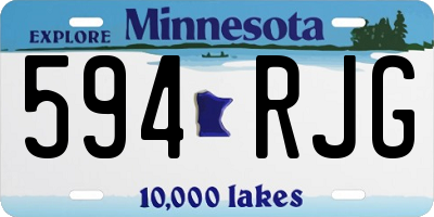 MN license plate 594RJG