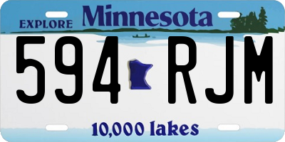 MN license plate 594RJM
