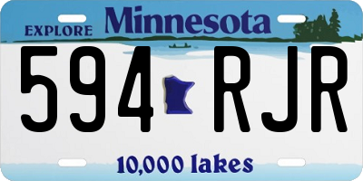 MN license plate 594RJR