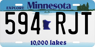 MN license plate 594RJT