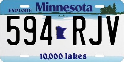 MN license plate 594RJV