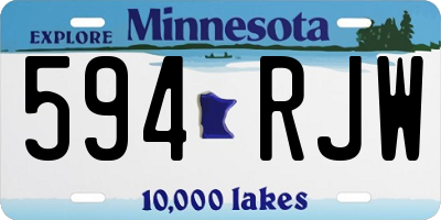 MN license plate 594RJW