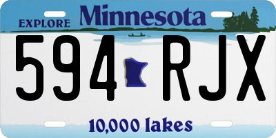 MN license plate 594RJX