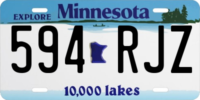 MN license plate 594RJZ