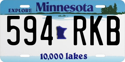 MN license plate 594RKB