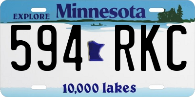 MN license plate 594RKC