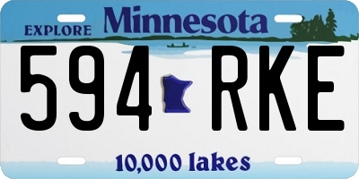 MN license plate 594RKE