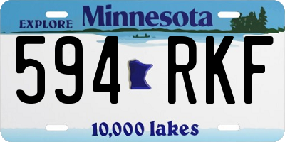 MN license plate 594RKF