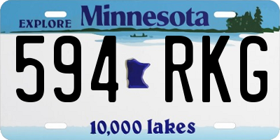 MN license plate 594RKG