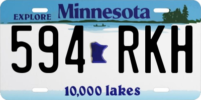 MN license plate 594RKH