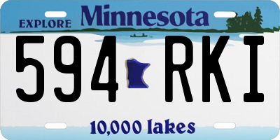 MN license plate 594RKI