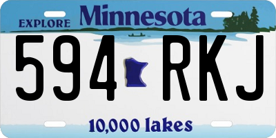 MN license plate 594RKJ