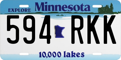 MN license plate 594RKK