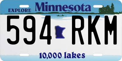 MN license plate 594RKM