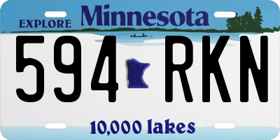 MN license plate 594RKN