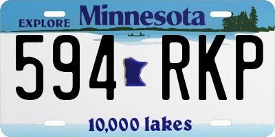 MN license plate 594RKP