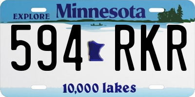 MN license plate 594RKR