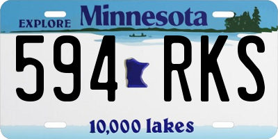MN license plate 594RKS