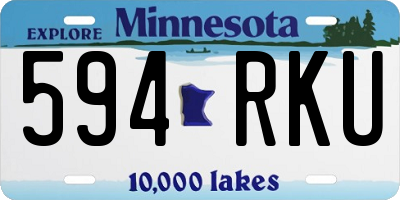 MN license plate 594RKU