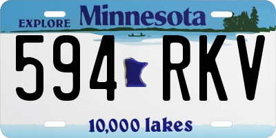 MN license plate 594RKV
