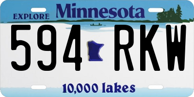 MN license plate 594RKW