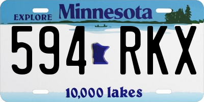 MN license plate 594RKX
