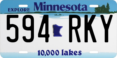 MN license plate 594RKY