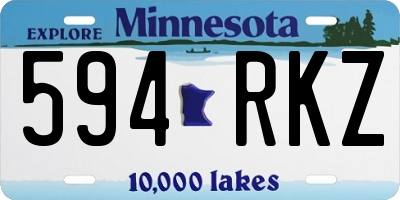 MN license plate 594RKZ