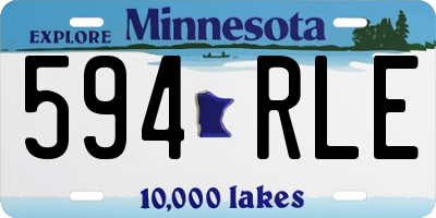 MN license plate 594RLE