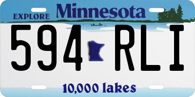 MN license plate 594RLI
