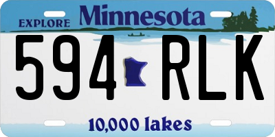 MN license plate 594RLK