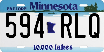 MN license plate 594RLQ