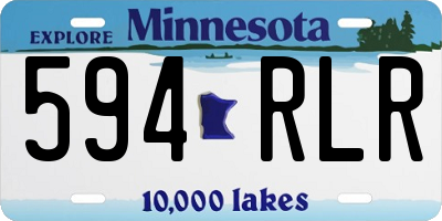 MN license plate 594RLR