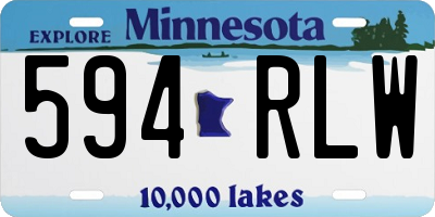 MN license plate 594RLW