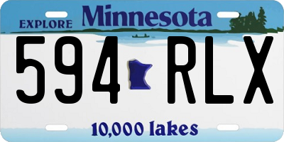 MN license plate 594RLX